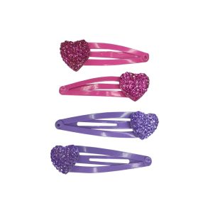 Haarclips - Hartjes - 4 stuks (Great Pretenders)