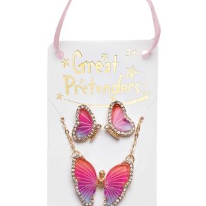 Great Pretenders vlinderketting + oorbellen