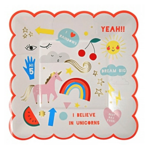 Unicorn bordjes - 8 stuks - Meri Meri
