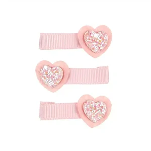 Haarclips Liese - Roze hartje - 3 stuks - Souza!