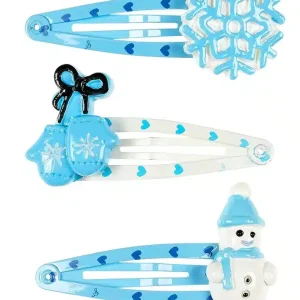 Haarclips – Milena – blauw – 3 stuks