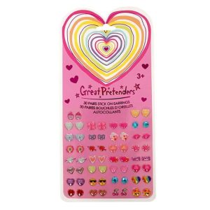 Plakoorbellen Rainbow Heart - 30 paar