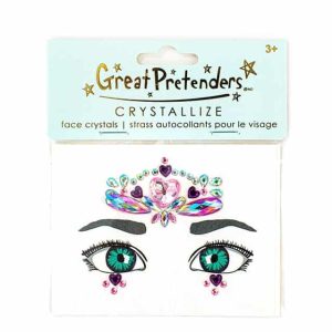 Gezicht stickers kristallen prinses