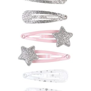 Haarclips Julie - Sterren - Zilver - 6 stuks