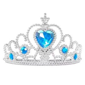 Prinsessen kroon blauw-zilver