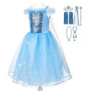 Elsa prinsessenjurk + accessoires - Ijskoningin jurk