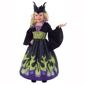 Sale - Halloween Maleficent heksenjurk met kroon