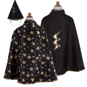 Magisch Heksen Tovenaars kostuum kind + hoed - Omkeerbare cape