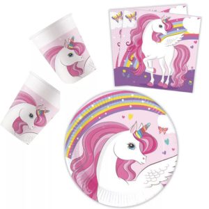 Feestset Unicorn - Regenboog - Eenhoorn kinderfeestje - 44 stuks