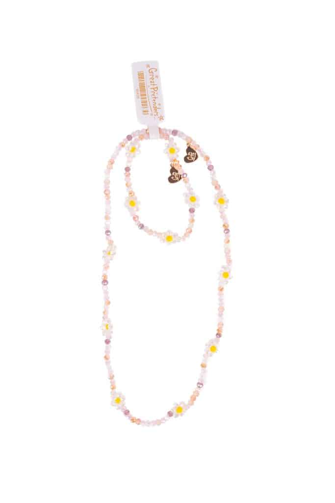 Ketting + armband bloemen www.prinsessenjurk.nl