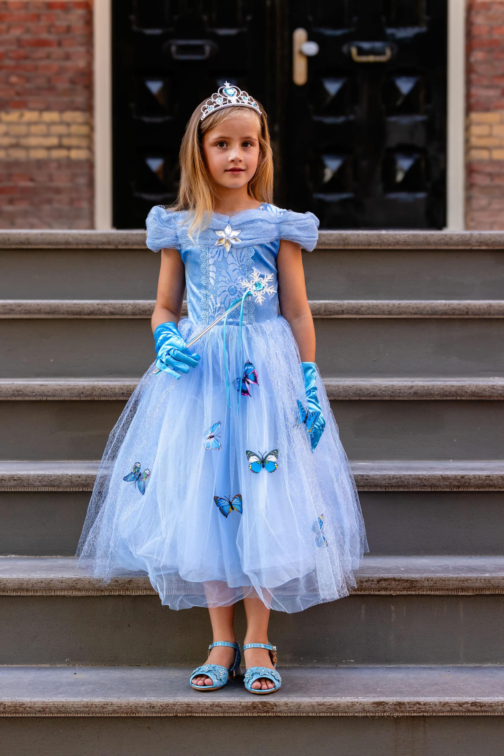 Princesessenjurk cinderella blauw